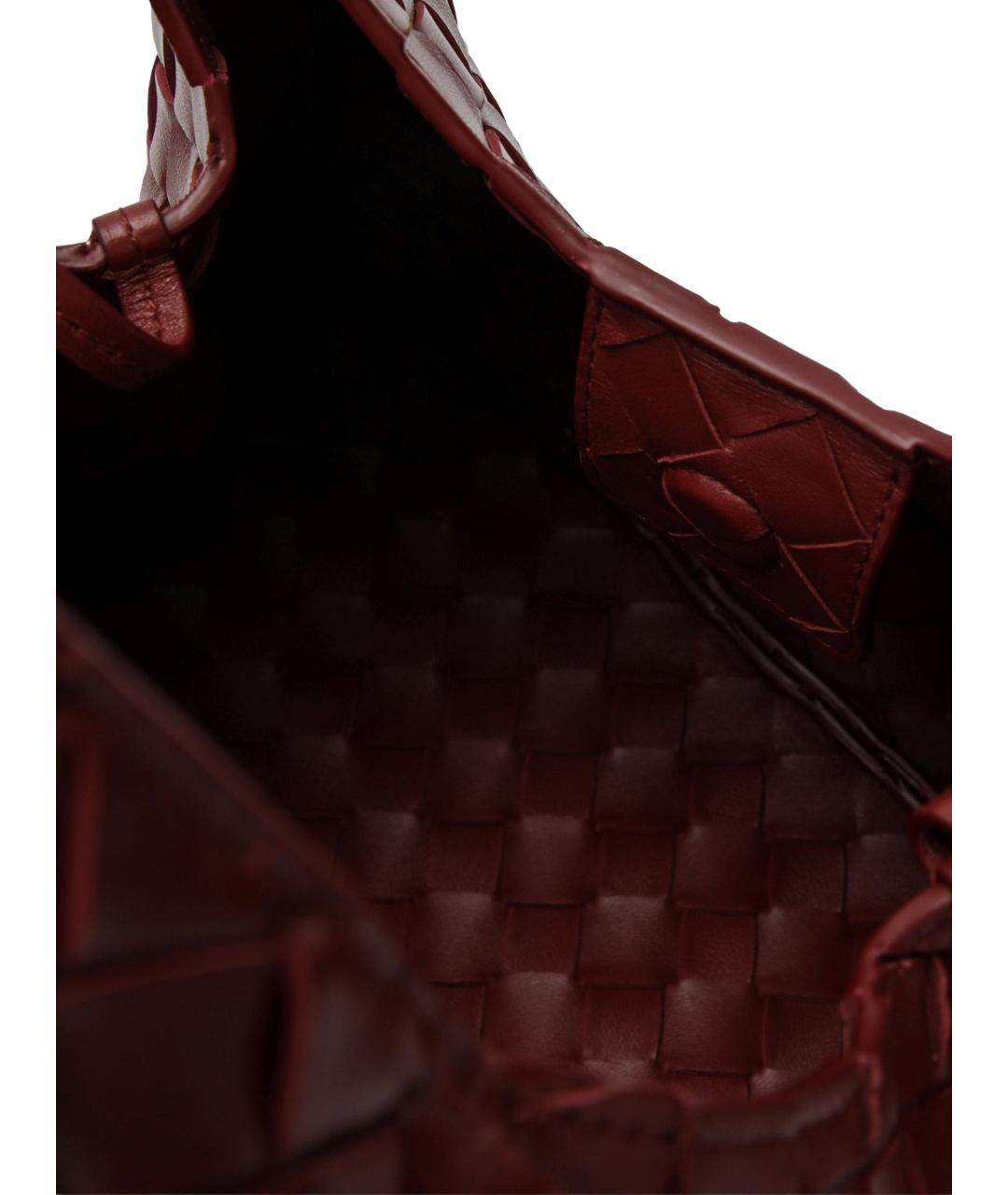 BOTTEGA VENETA Красная кожаная сумка через плечо, фото 3