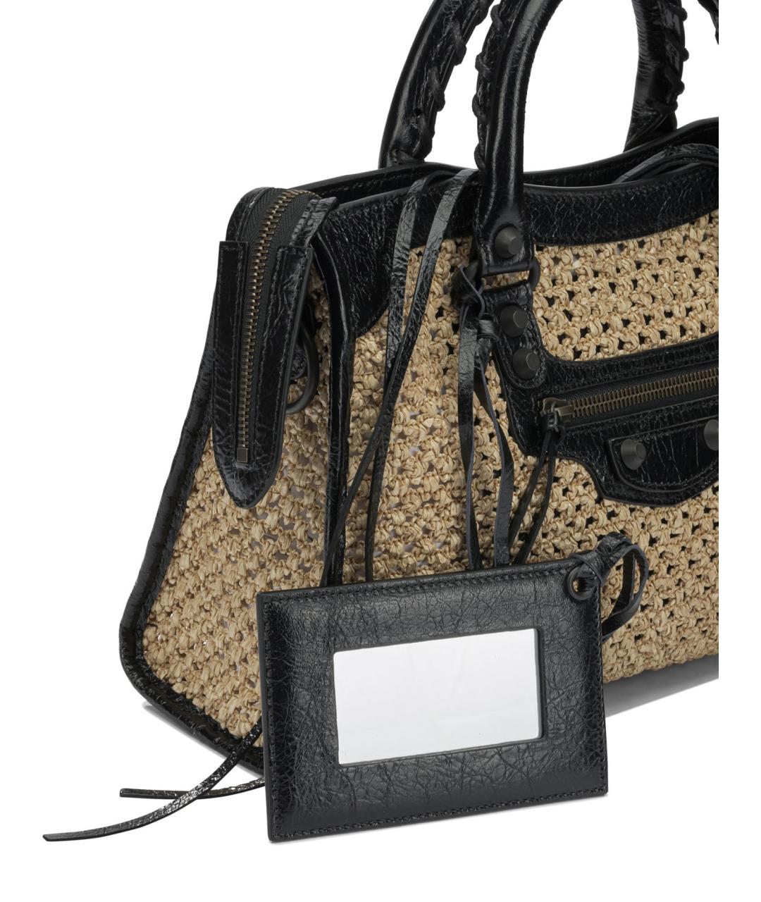 BALENCIAGA Бежевая синтетическая сумка тоут, фото 4