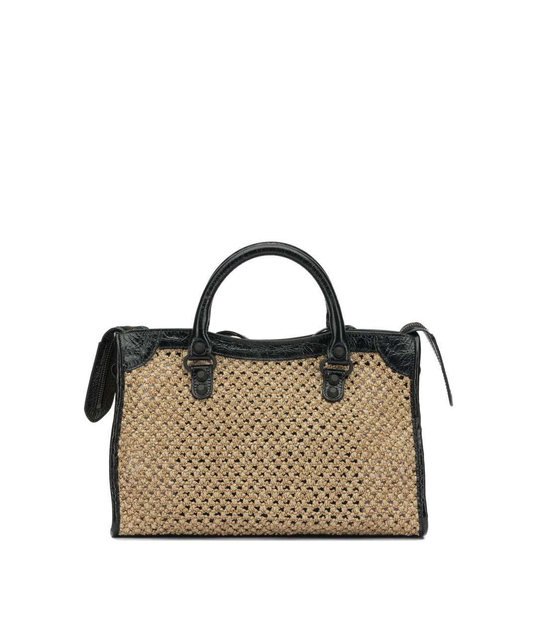 BALENCIAGA Бежевая синтетическая сумка тоут, фото 3