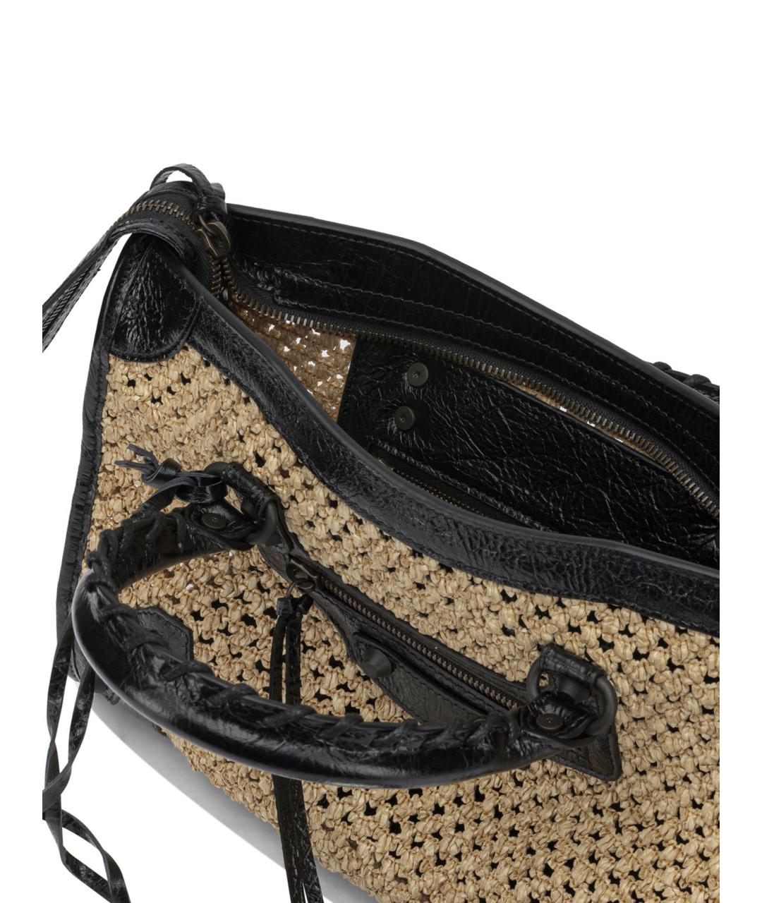 BALENCIAGA Бежевая синтетическая сумка тоут, фото 5