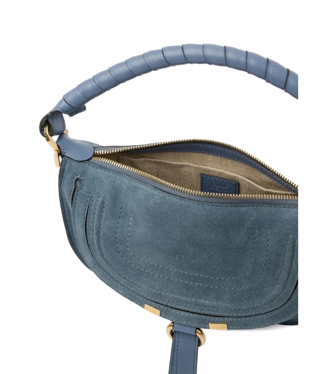 CHLOE Голубая замшевая сумка через плечо, фото 5