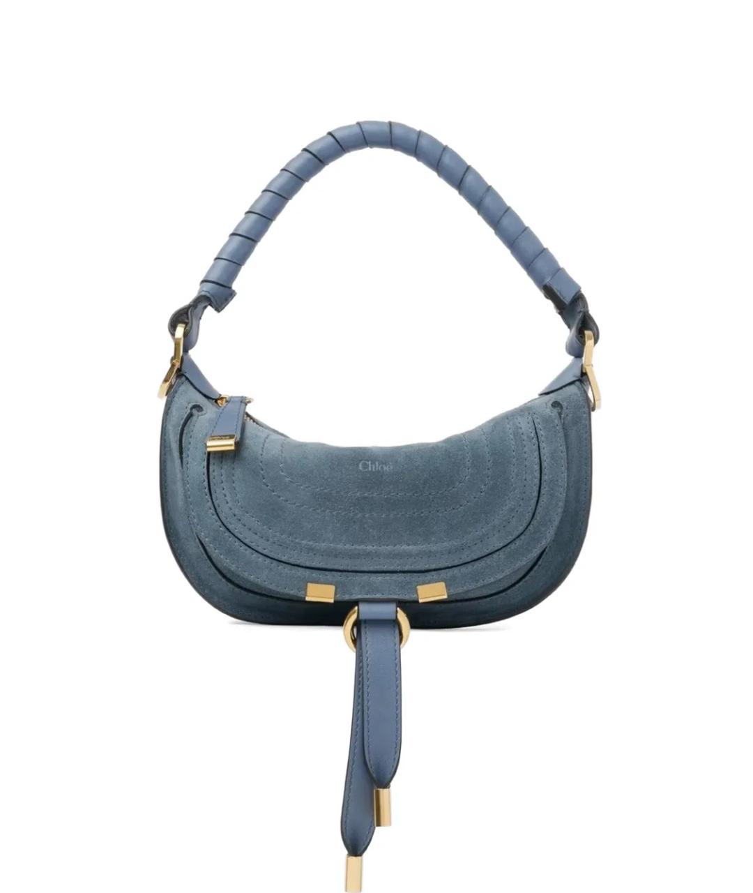 CHLOE Голубая замшевая сумка через плечо, фото 1