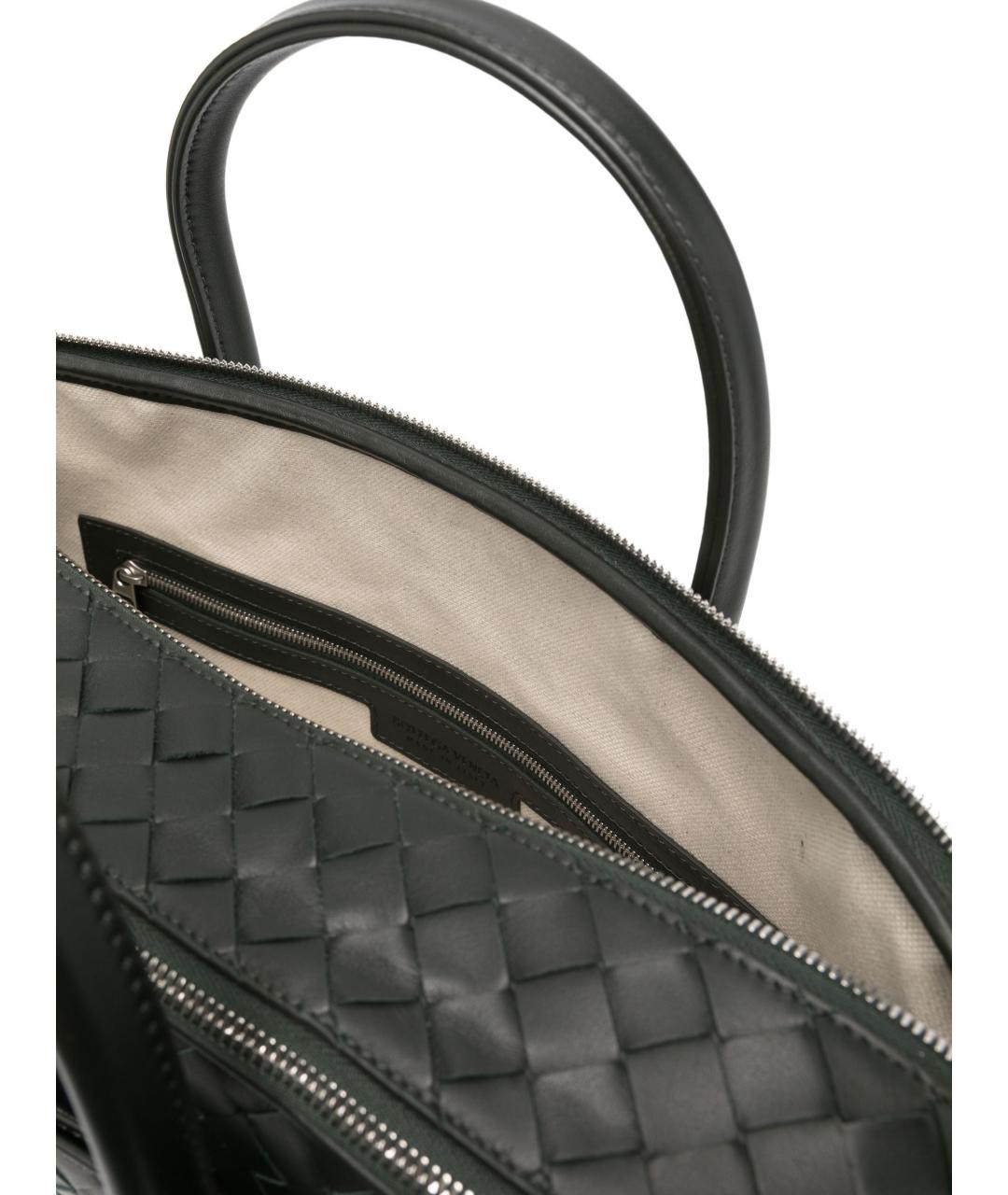 BOTTEGA VENETA Черный кожаный портфель, фото 2