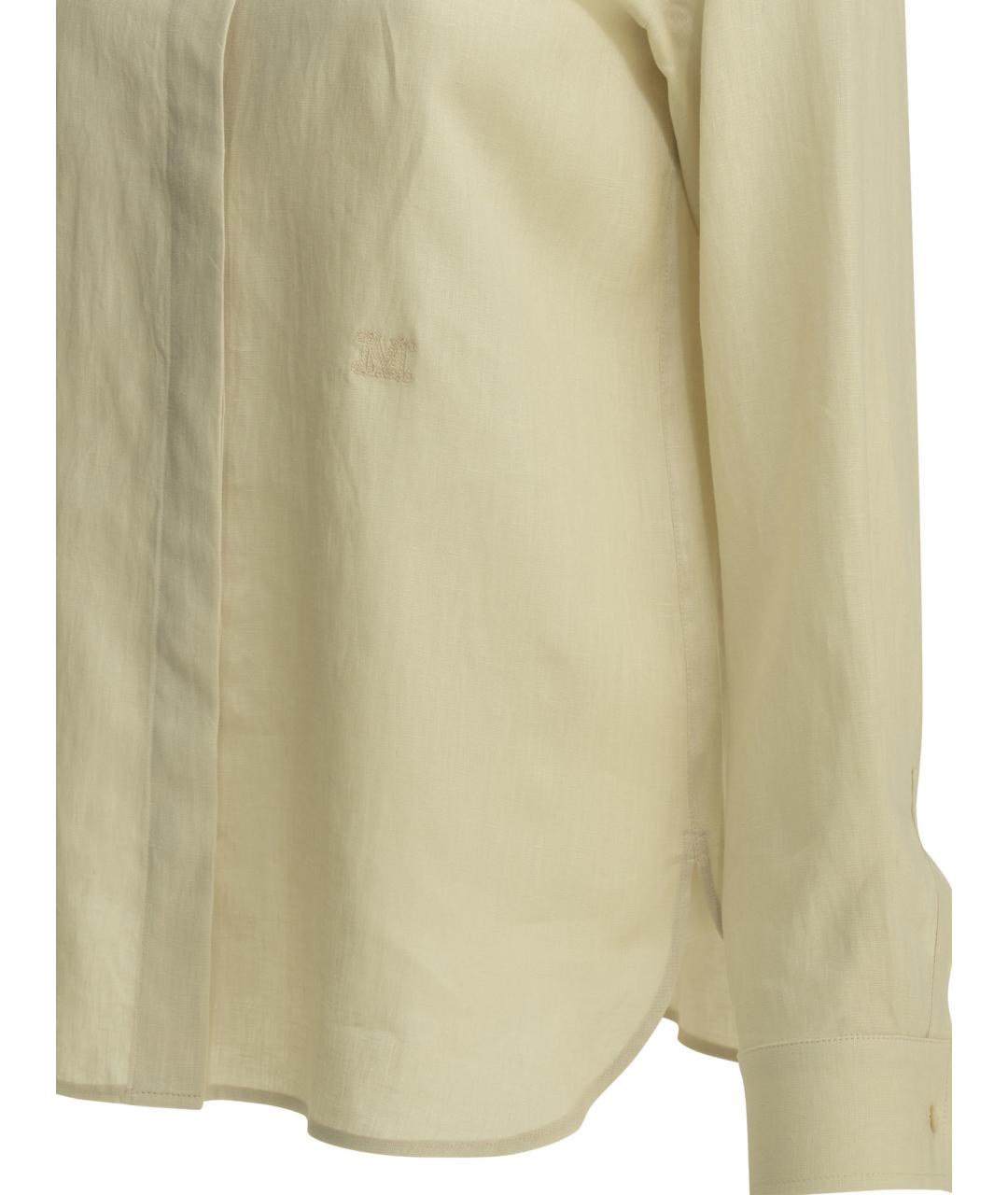 MAX MARA Бежевая льняная рубашка, фото 4