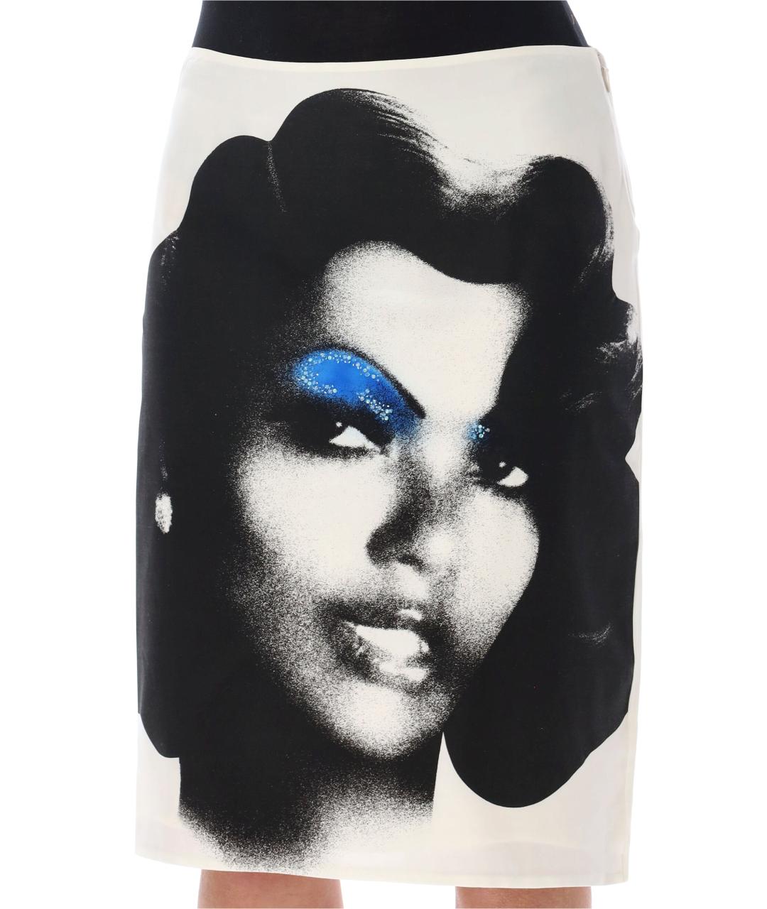 VERSACE Мульти шелковая юбка миди, фото 3