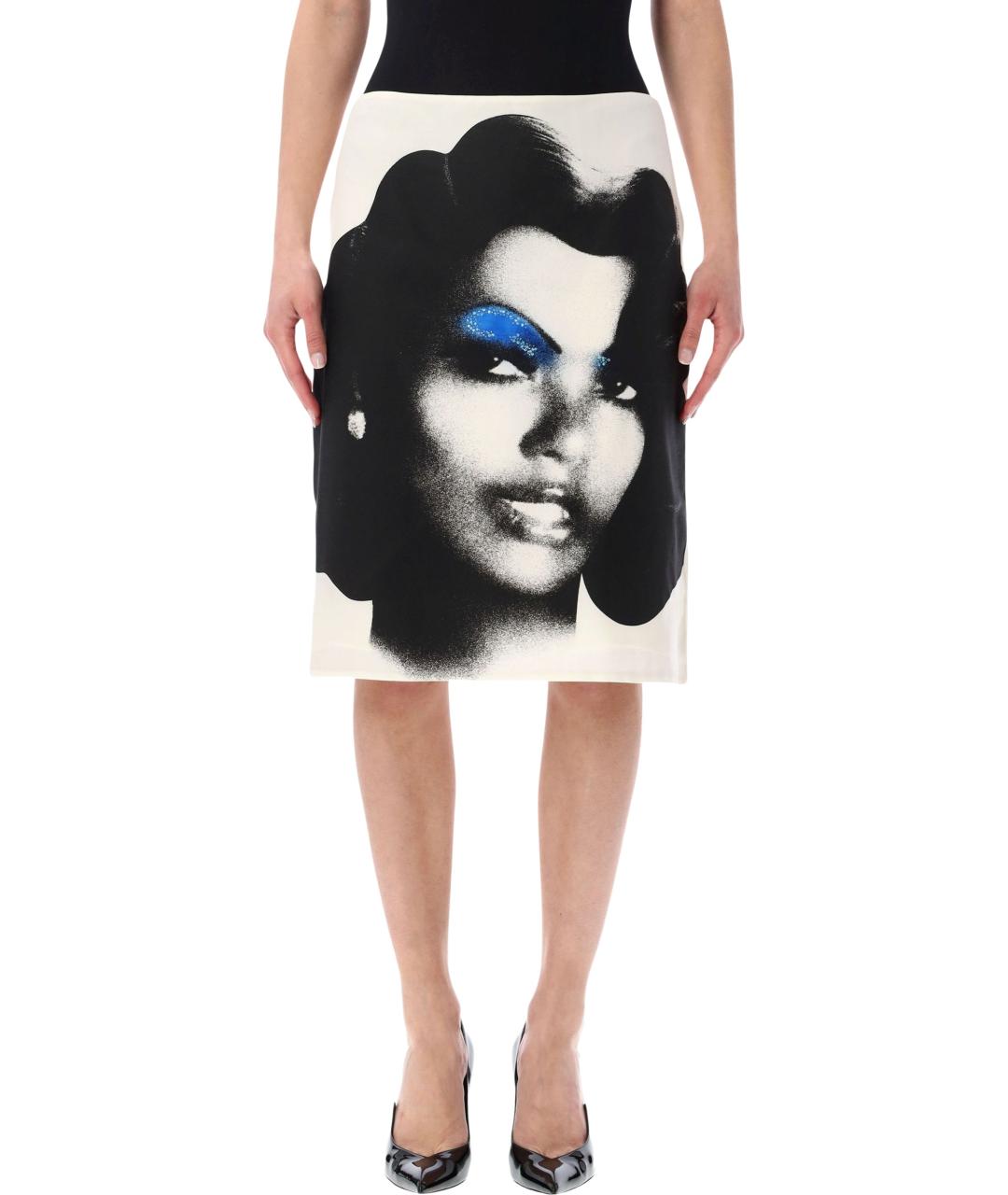 VERSACE Мульти шелковая юбка миди, фото 4