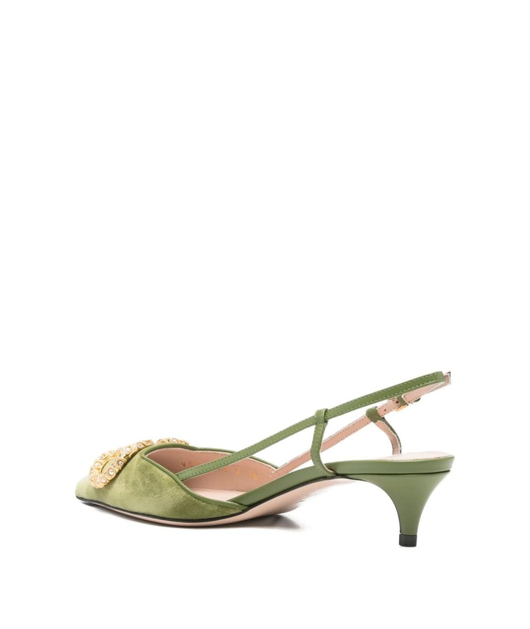 VALENTINO Зеленые бархатные туфли, фото 2