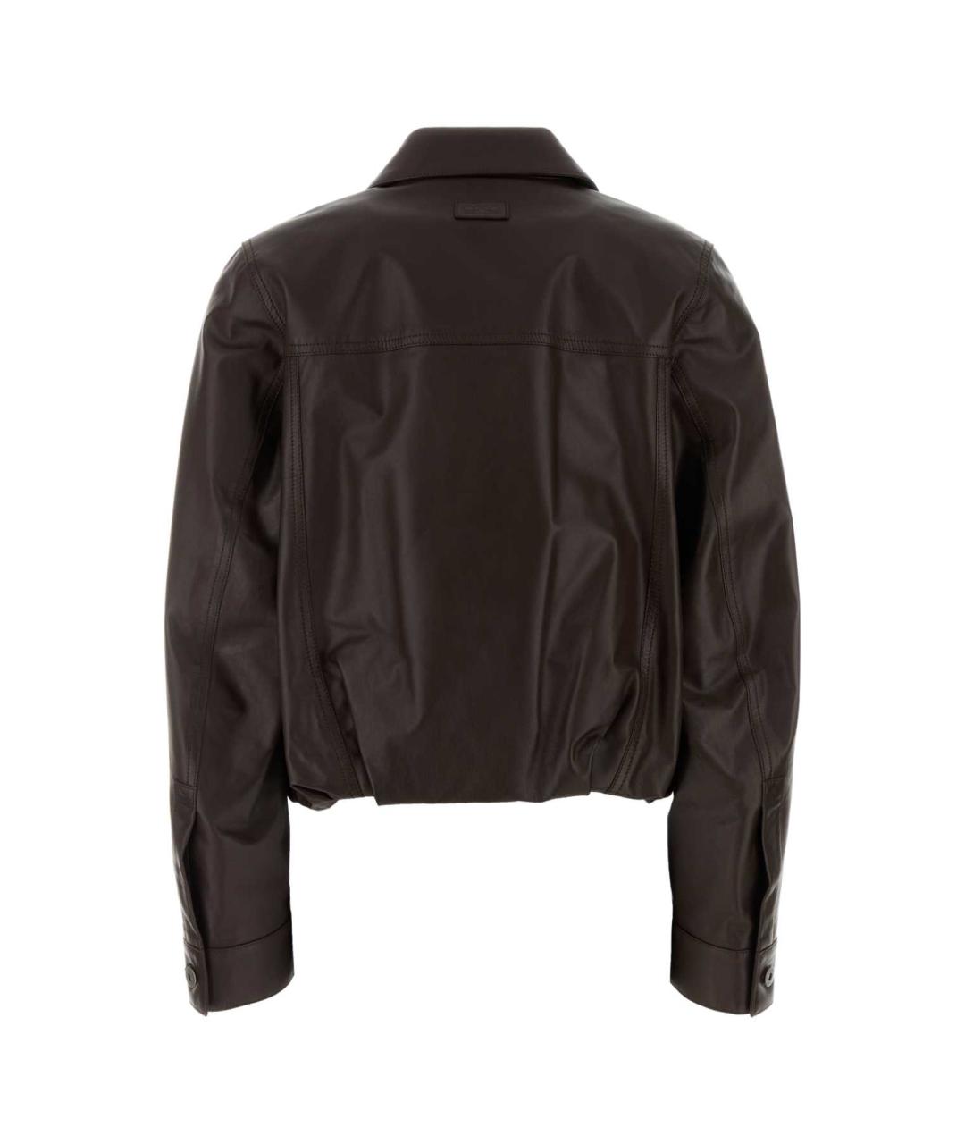 LOEWE Коричневая кожаная куртка, фото 2
