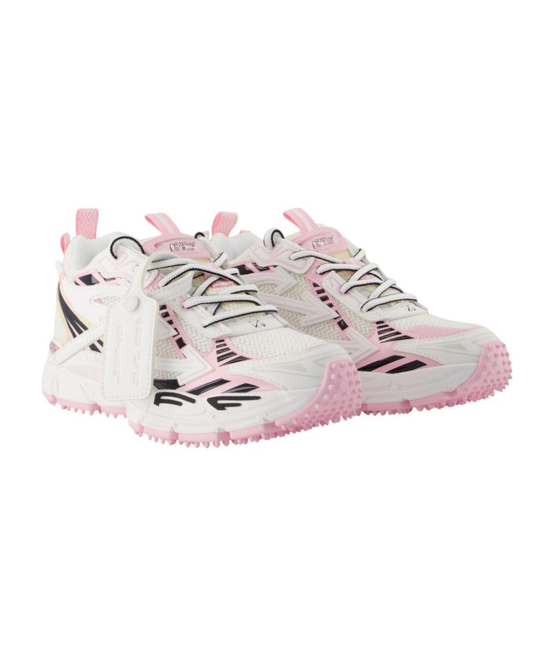 OFF-WHITE Розовые текстильные кроссовки, фото 2