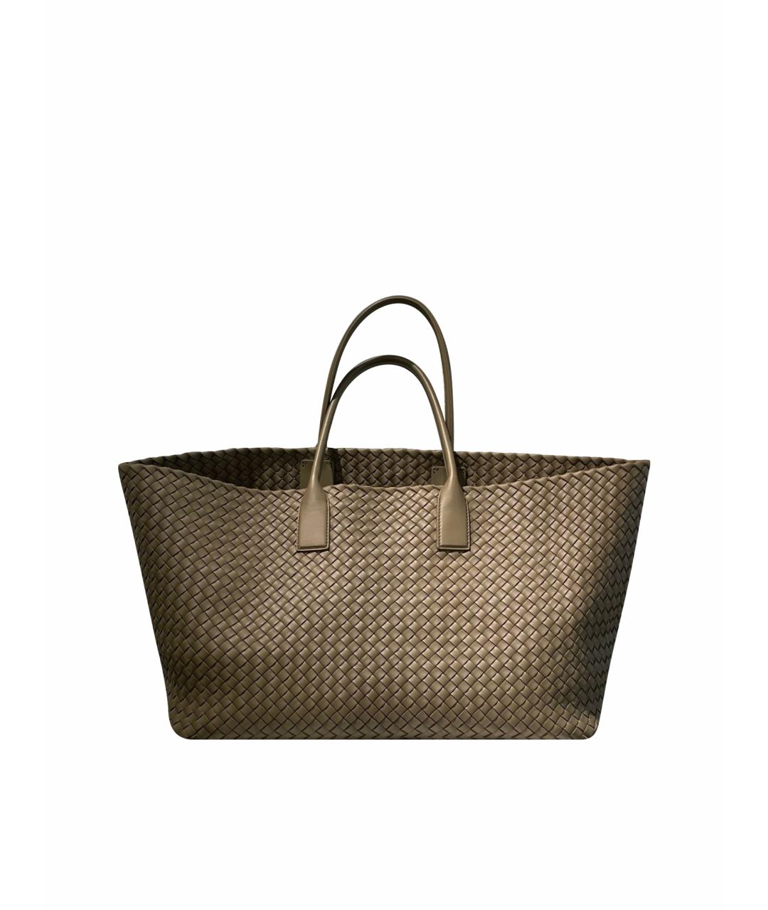 BOTTEGA VENETA Коричневая кожаная сумка тоут, фото 1