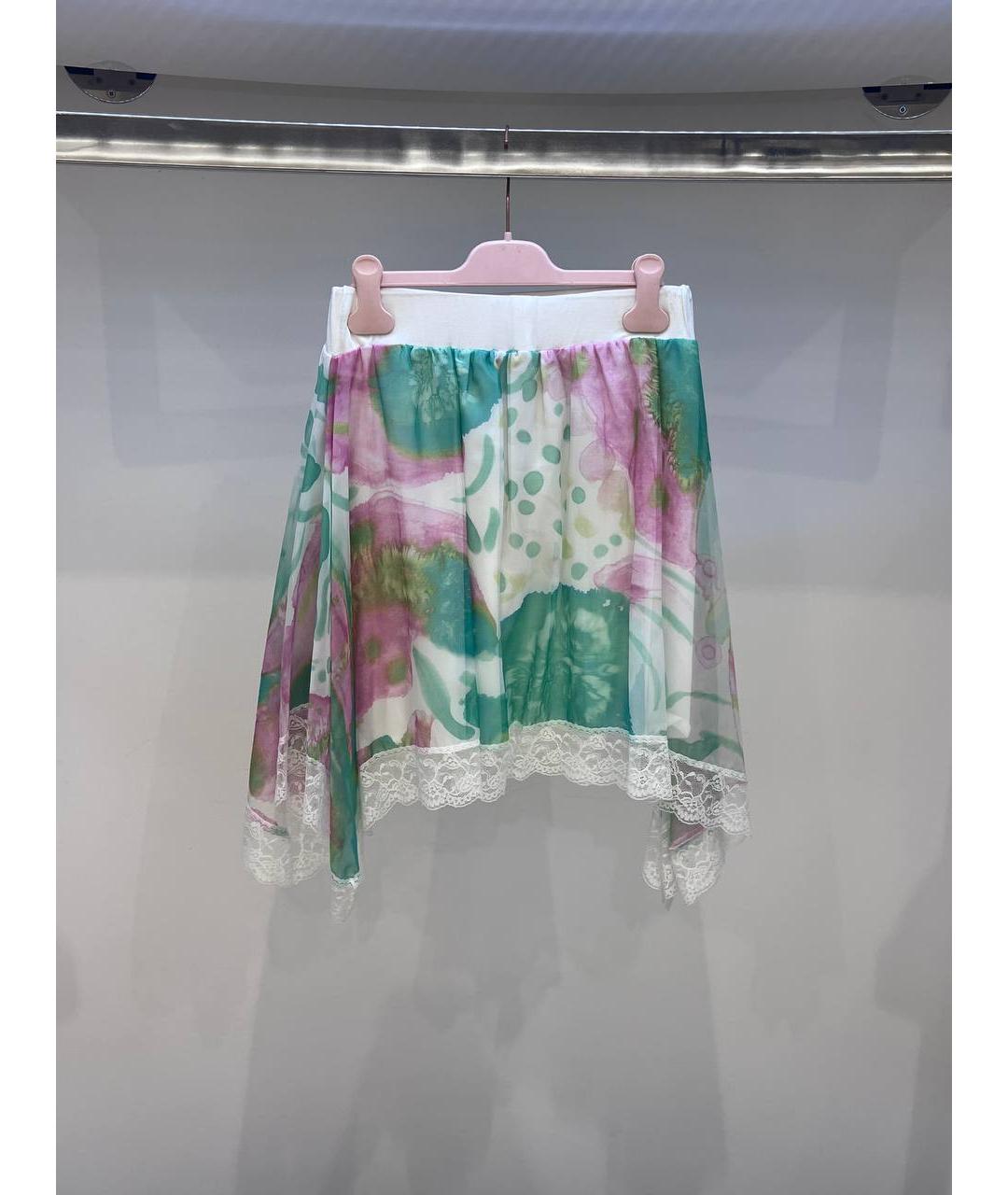 MISS BLUMARINE Мульти хлопковая юбка, фото 3