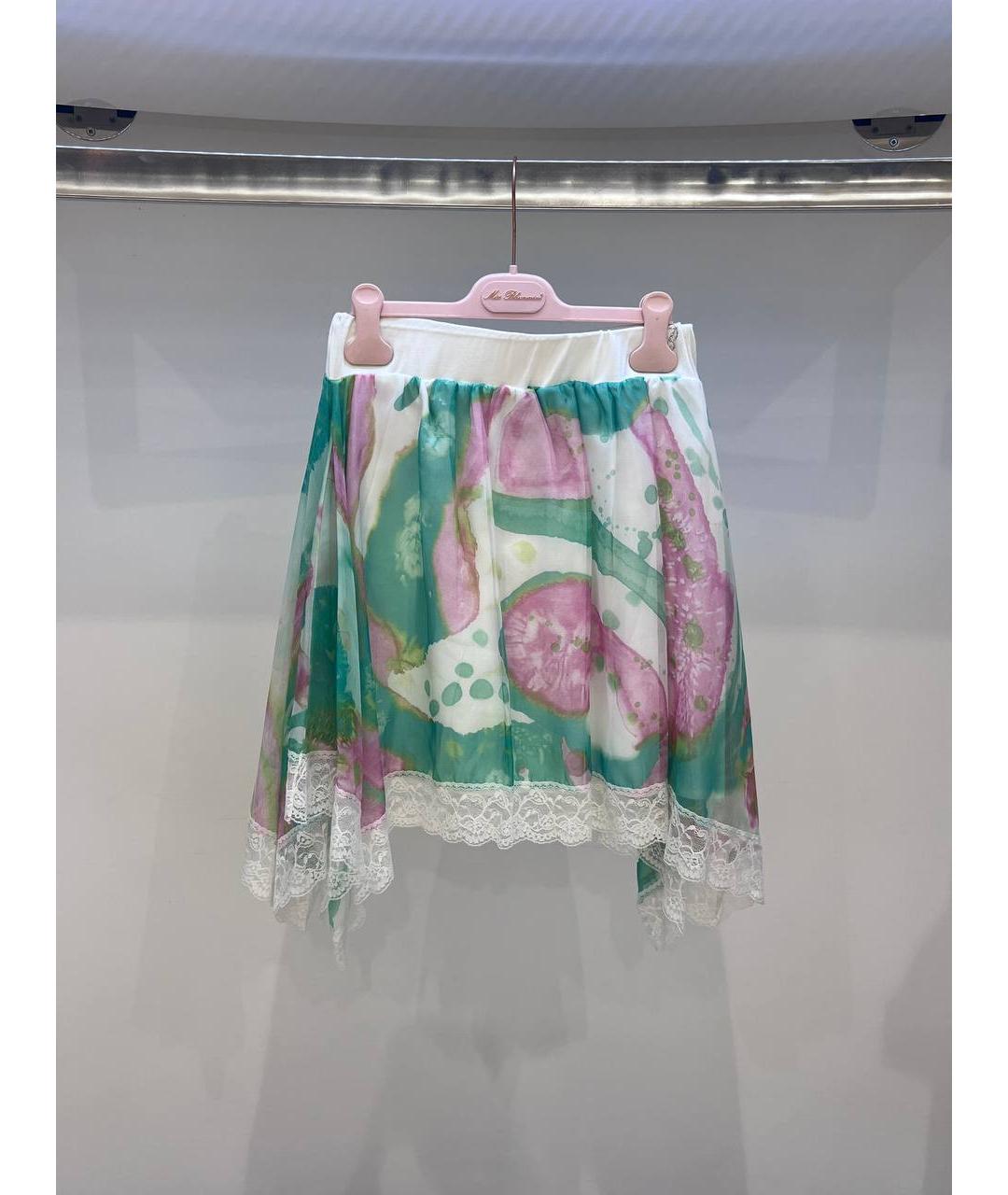 MISS BLUMARINE Мульти хлопковая юбка, фото 4
