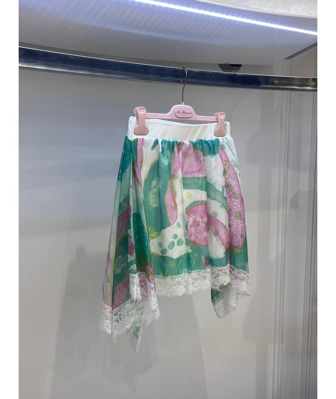 MISS BLUMARINE Мульти хлопковая юбка, фото 2