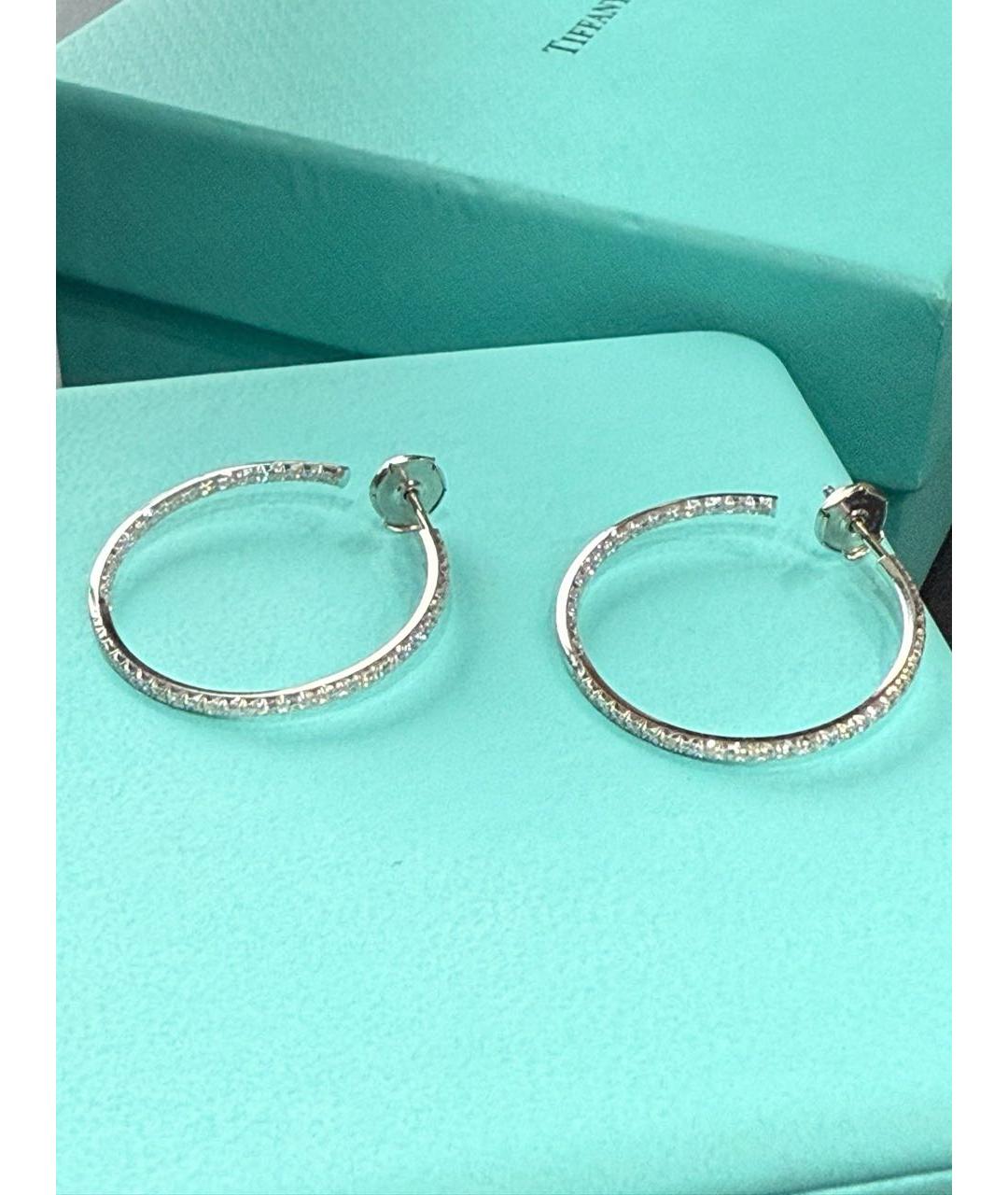 TIFFANY&CO Серебряные серьги из белого золота, фото 4