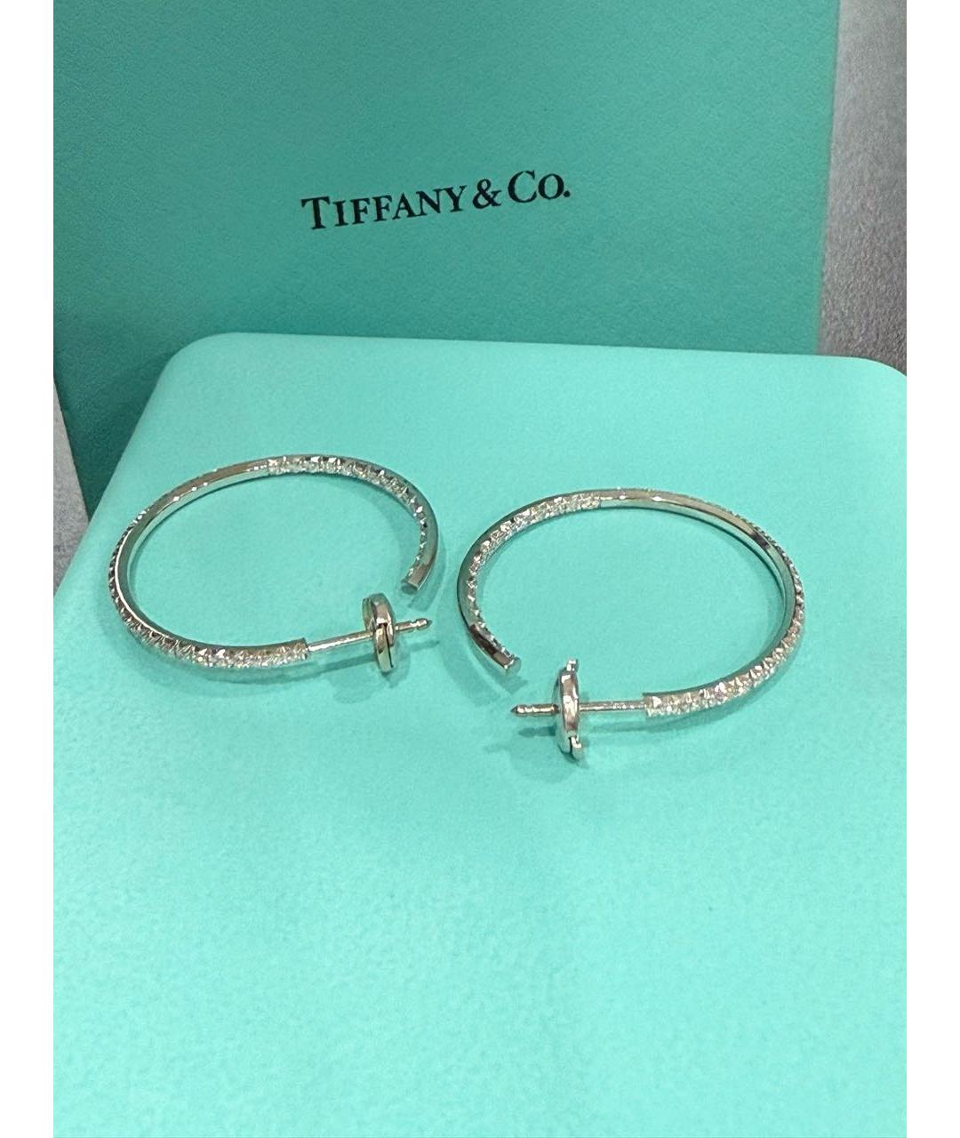 TIFFANY&CO Серебряные серьги из белого золота, фото 5