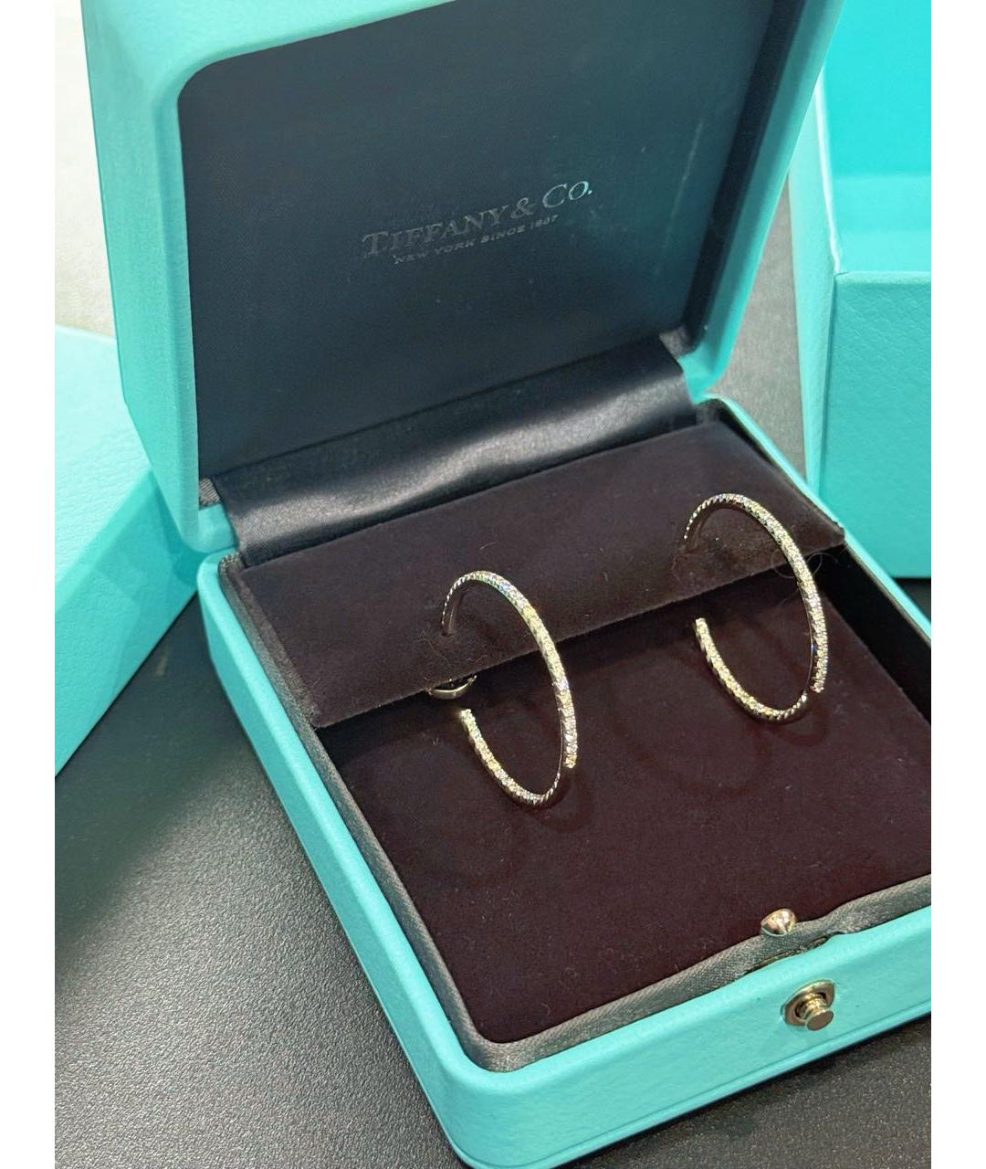 TIFFANY&CO Серебряные серьги из белого золота, фото 6
