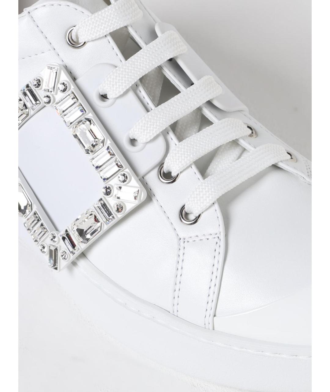 ROGER VIVIER Белые кожаные кроссовки, фото 4