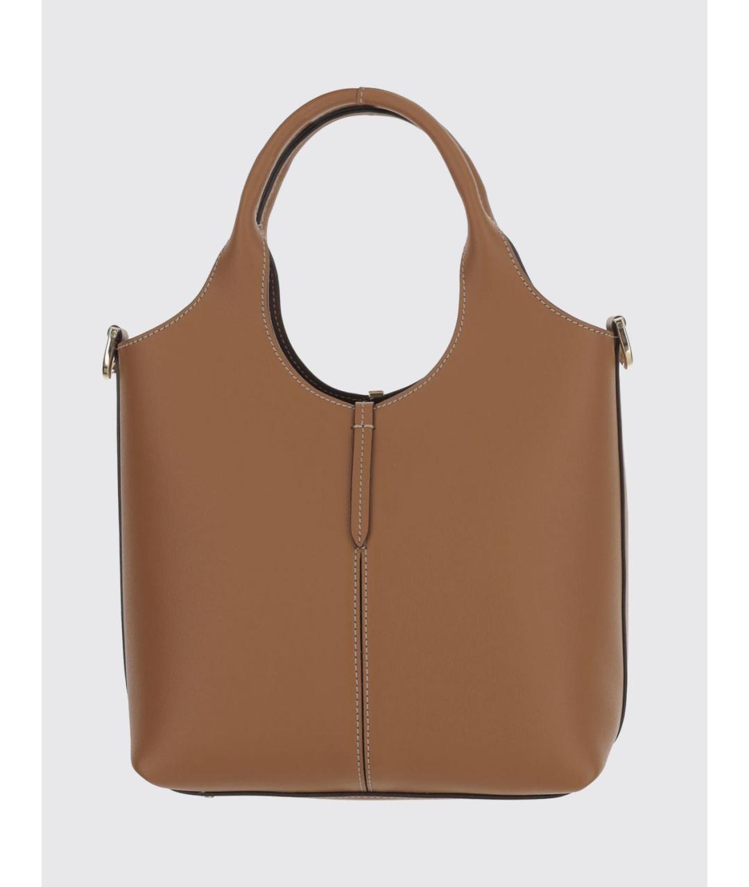 TOD'S Коричневая кожаная сумка тоут, фото 2