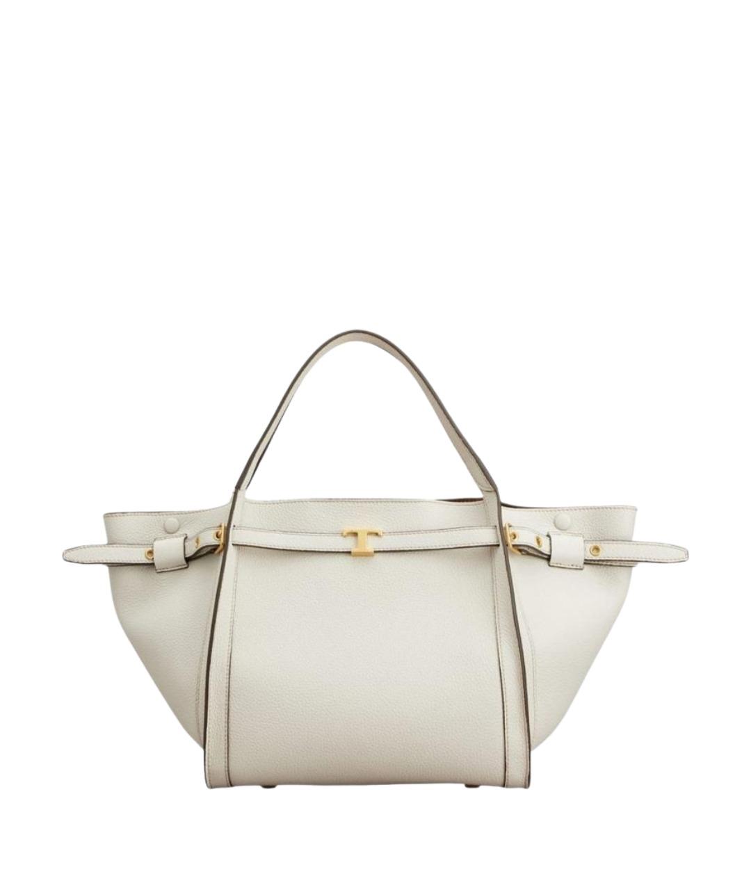 TOD'S Белая кожаная сумка через плечо, фото 1