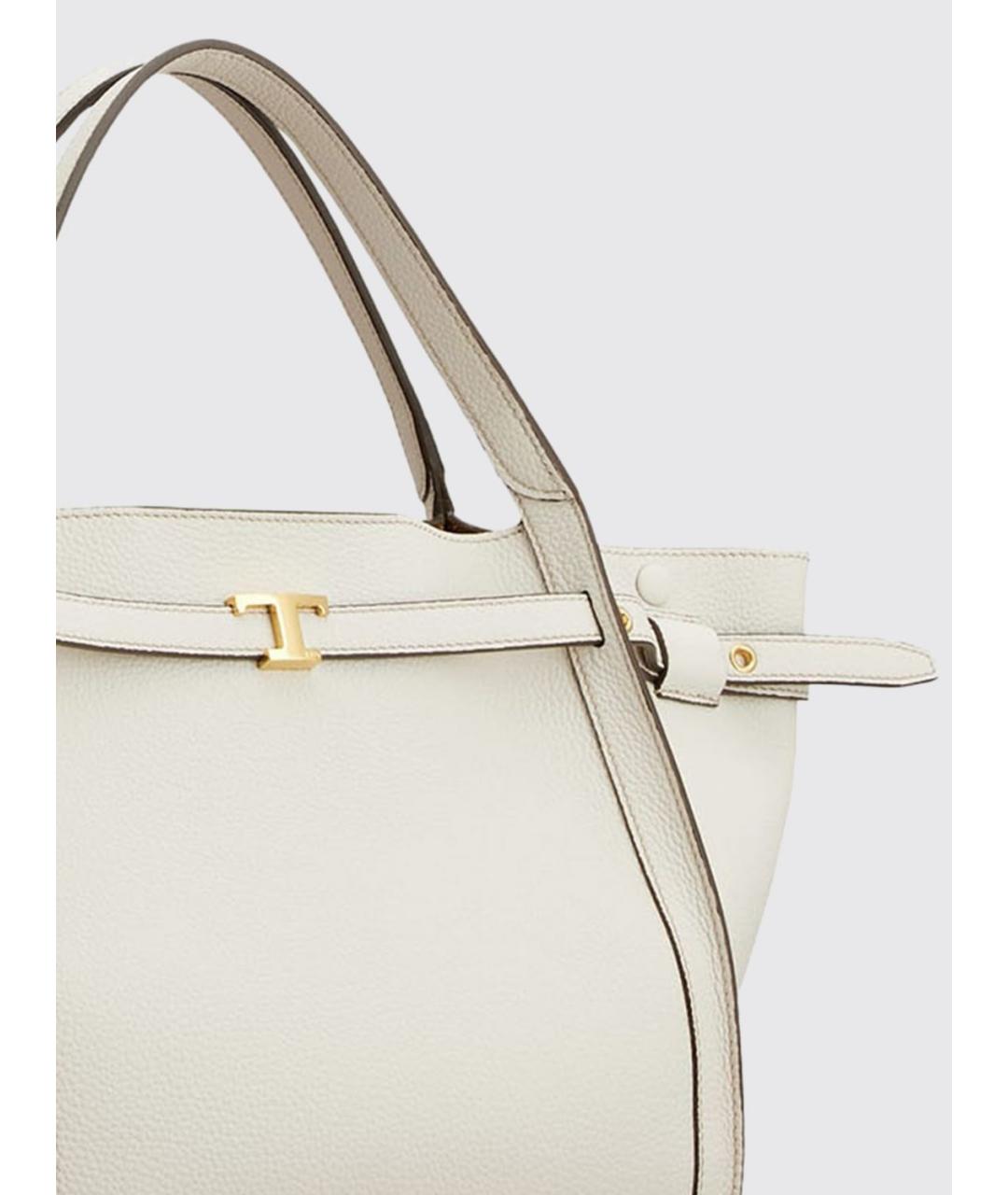 TOD'S Белая кожаная сумка через плечо, фото 3