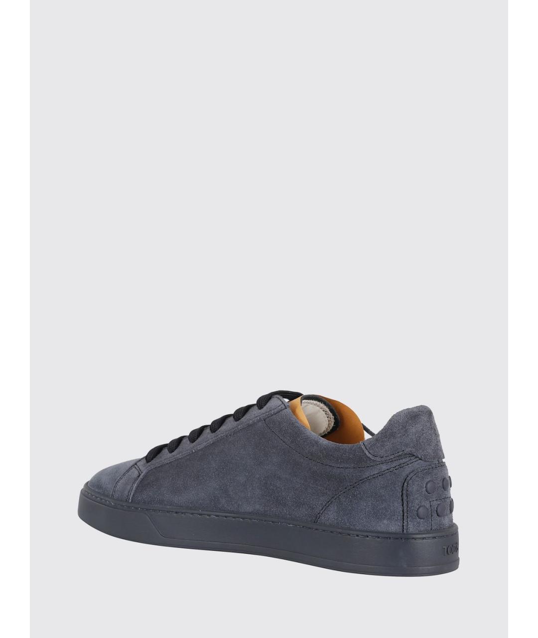 TOD'S Синие замшевые низкие кроссовки / кеды, фото 3
