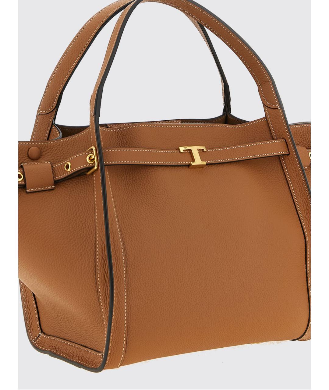 TOD'S Коричневая кожаная сумка тоут, фото 3