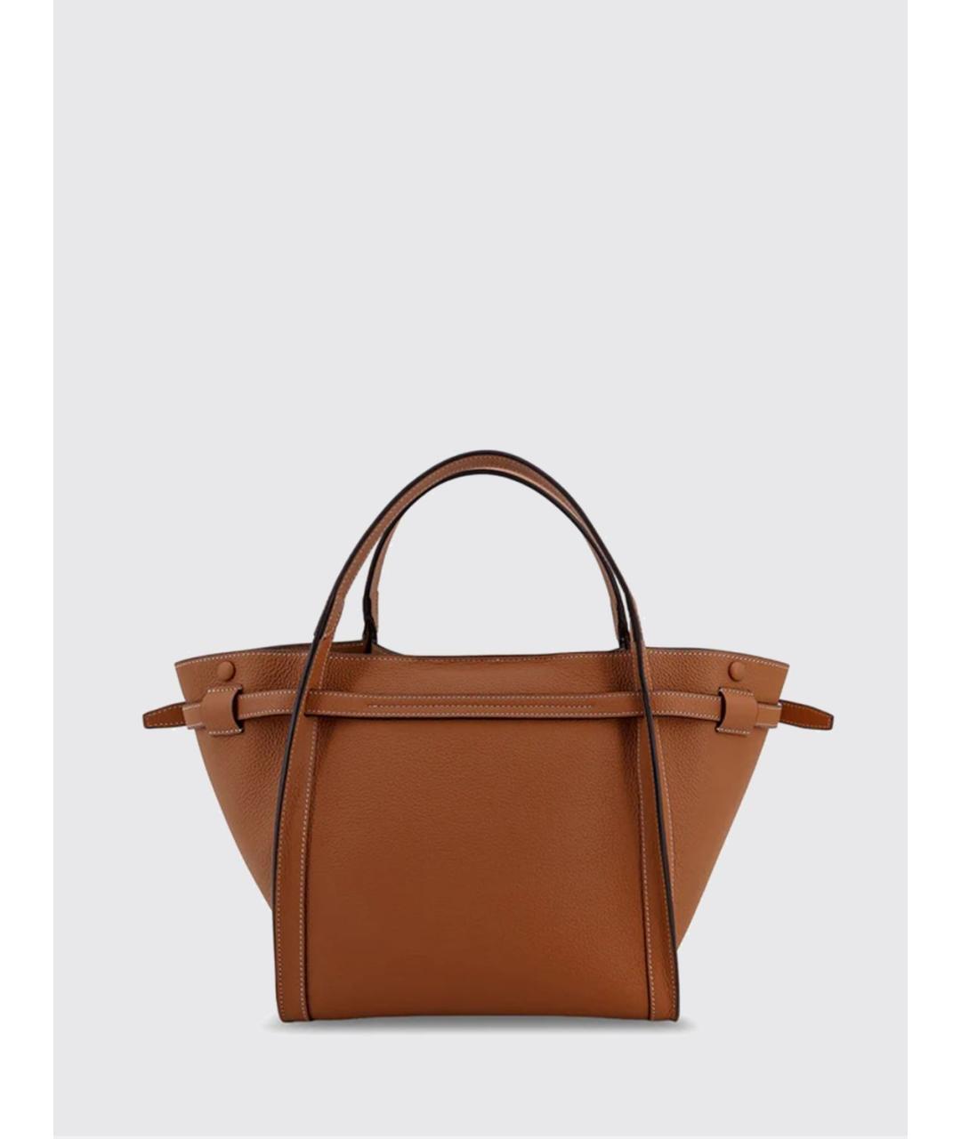 TOD'S Коричневая кожаная сумка тоут, фото 2