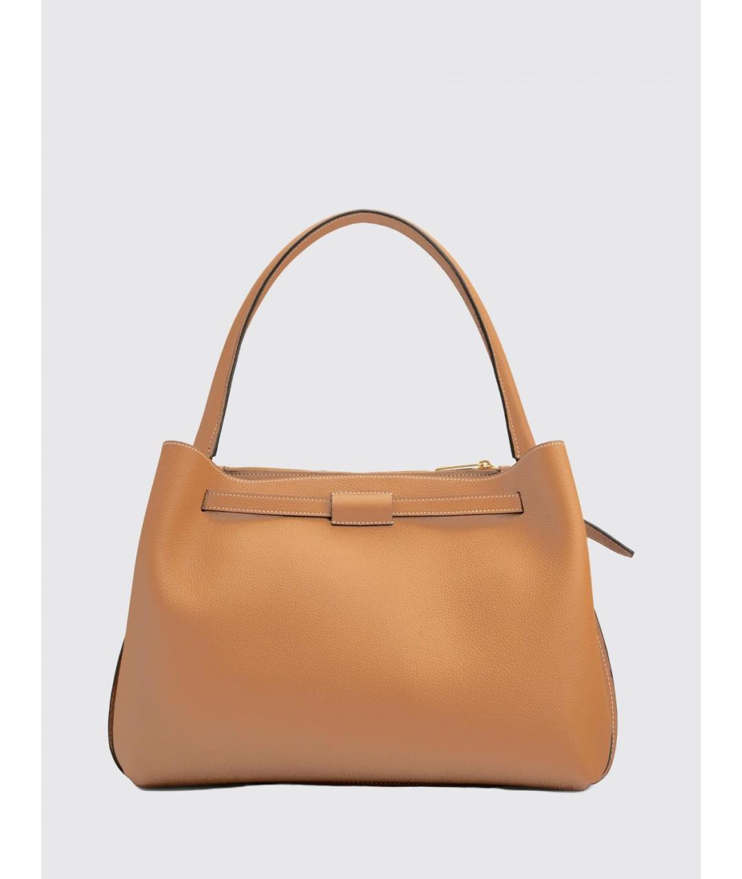 TOD'S Коричневая кожаная сумка с короткими ручками, фото 2