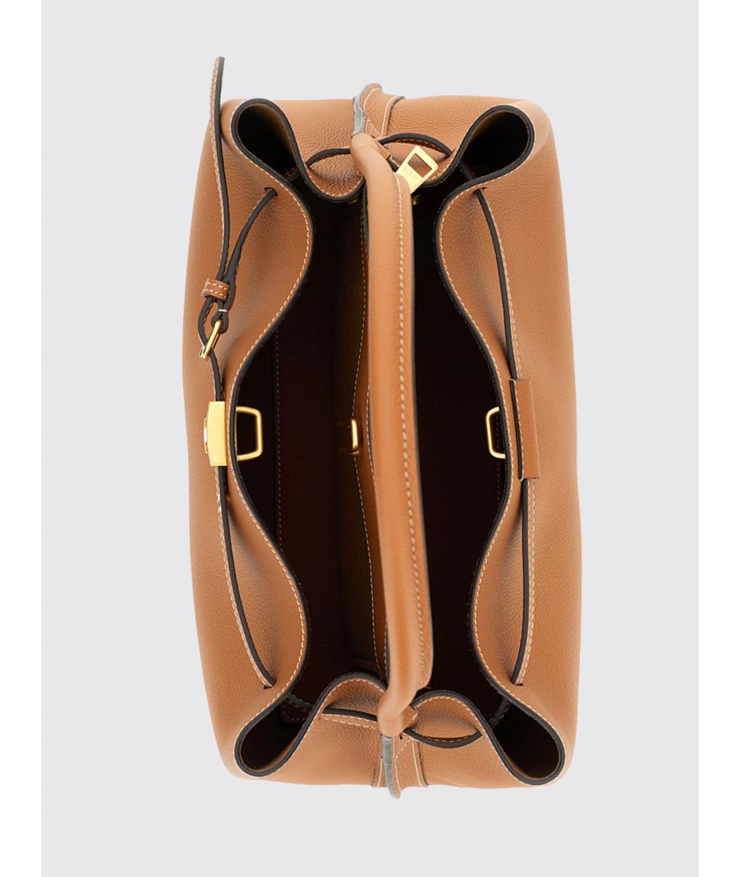 TOD'S Коричневая кожаная сумка с короткими ручками, фото 4