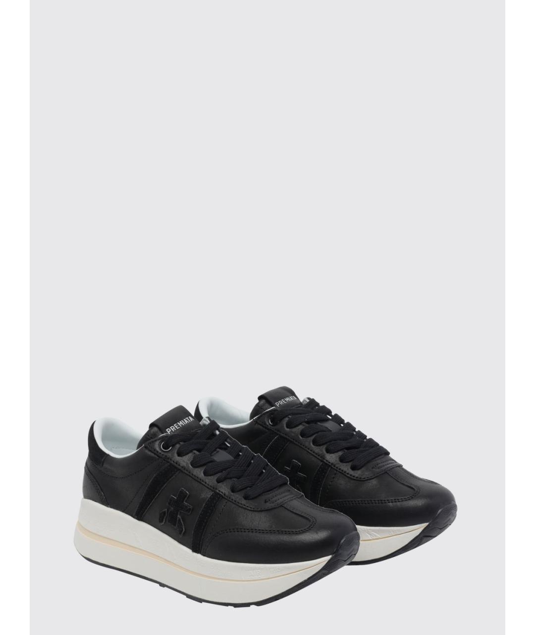 PREMIATA Черные кожаные кроссовки, фото 2