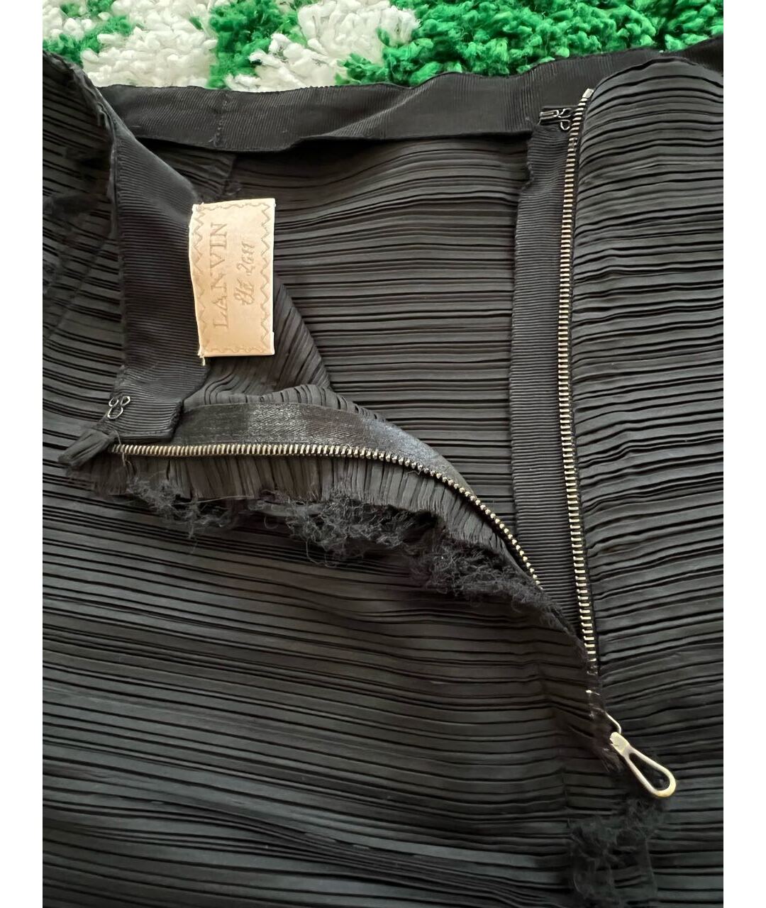 LANVIN Черная полиэстеровая юбка мини, фото 5
