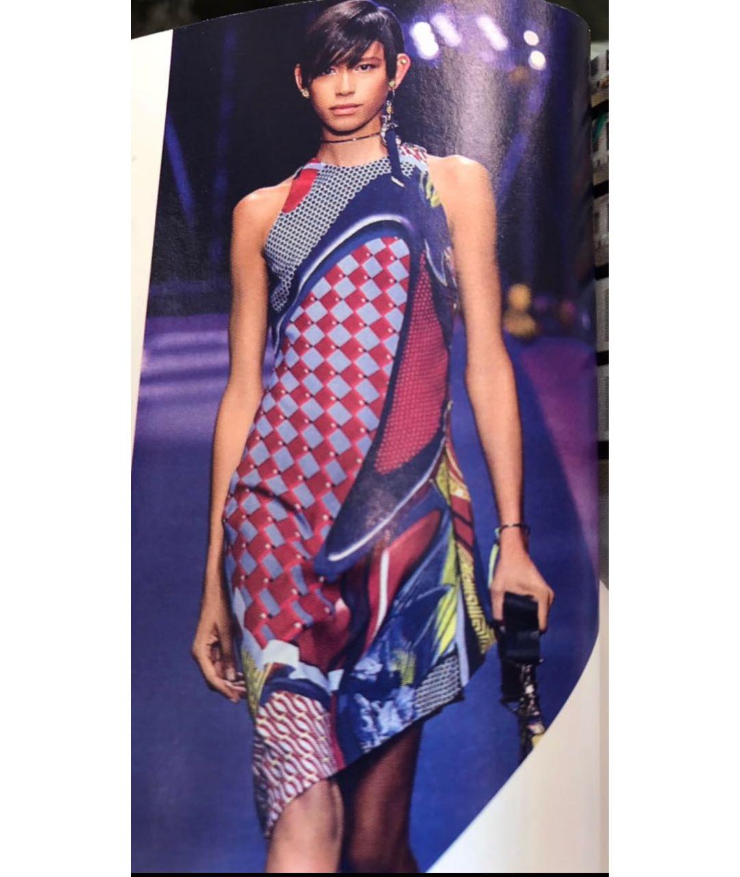 VERSACE Мульти вискозное вечернее платье, фото 6