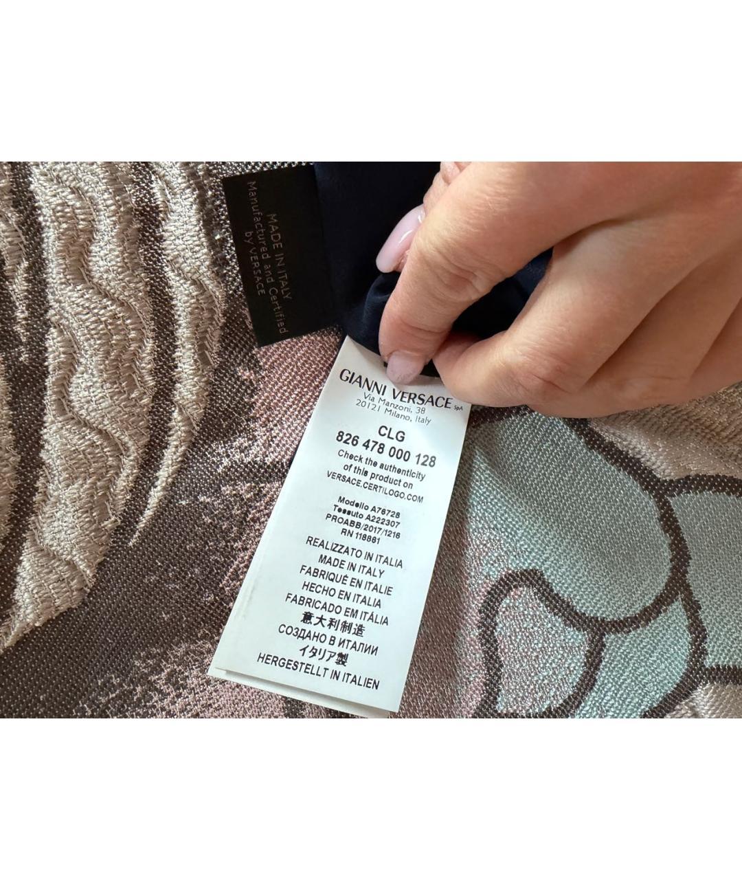 VERSACE Мульти вискозное вечернее платье, фото 5