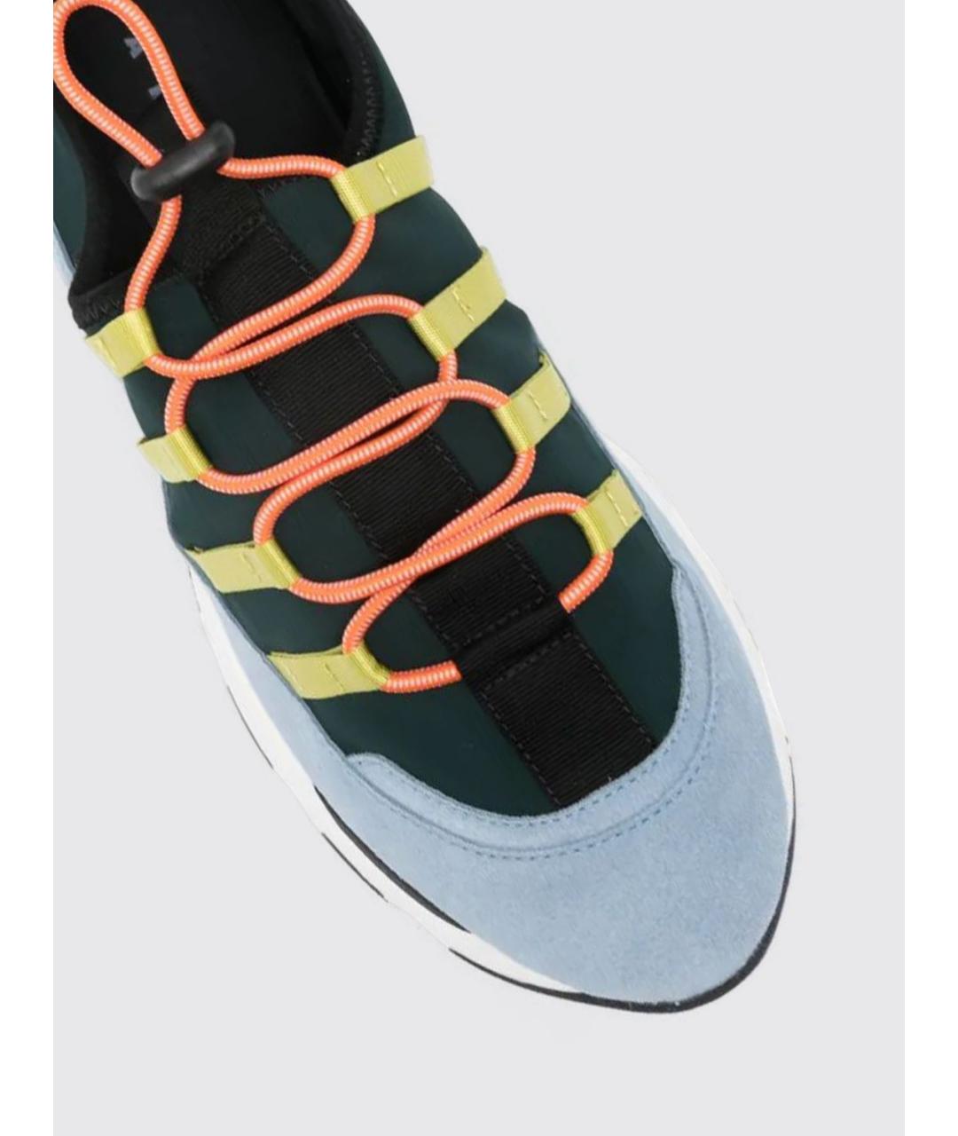 MARNI Зеленые синтетические низкие кроссовки / кеды, фото 3