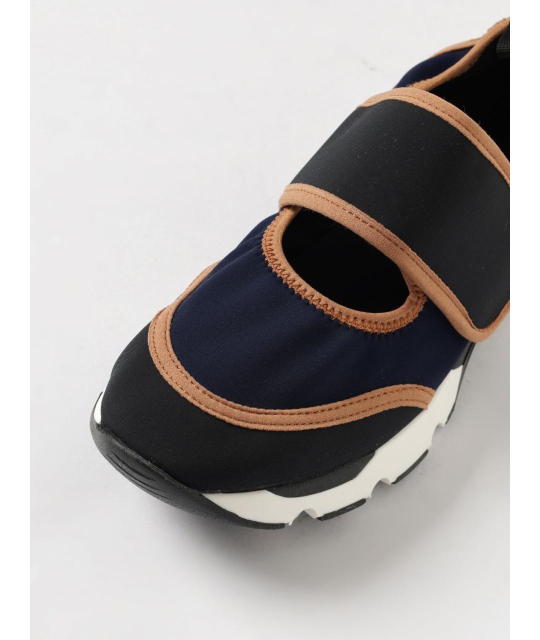 MARNI Синие синтетические кроссовки, фото 4