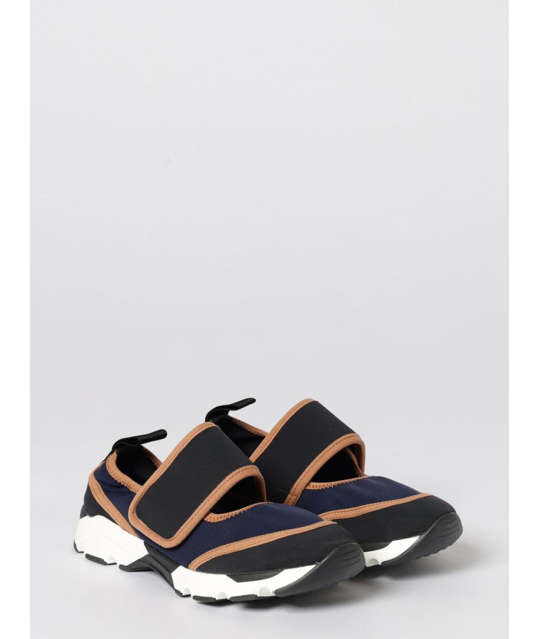 MARNI Синие синтетические кроссовки, фото 2