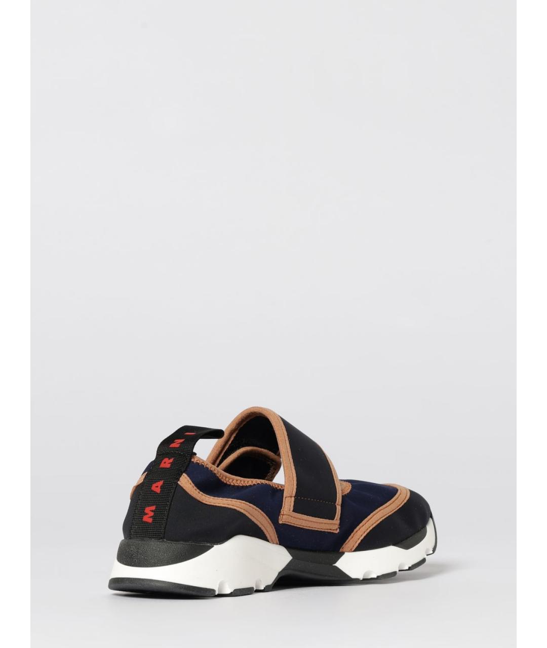 MARNI Синие синтетические кроссовки, фото 3