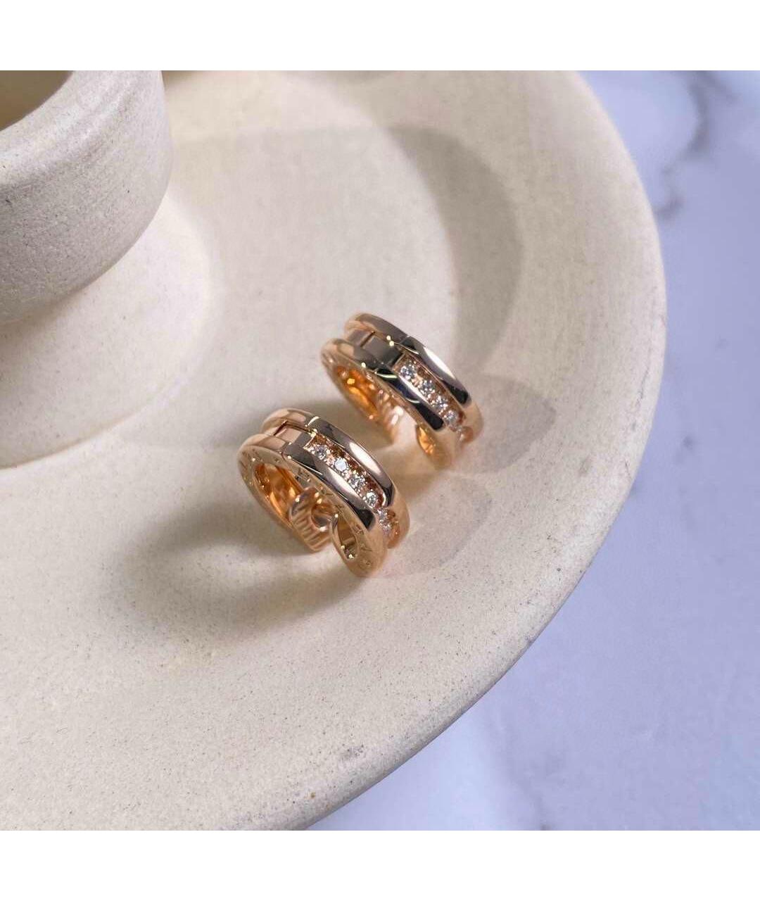 BVLGARI Золотые серьги из розового золота, фото 2