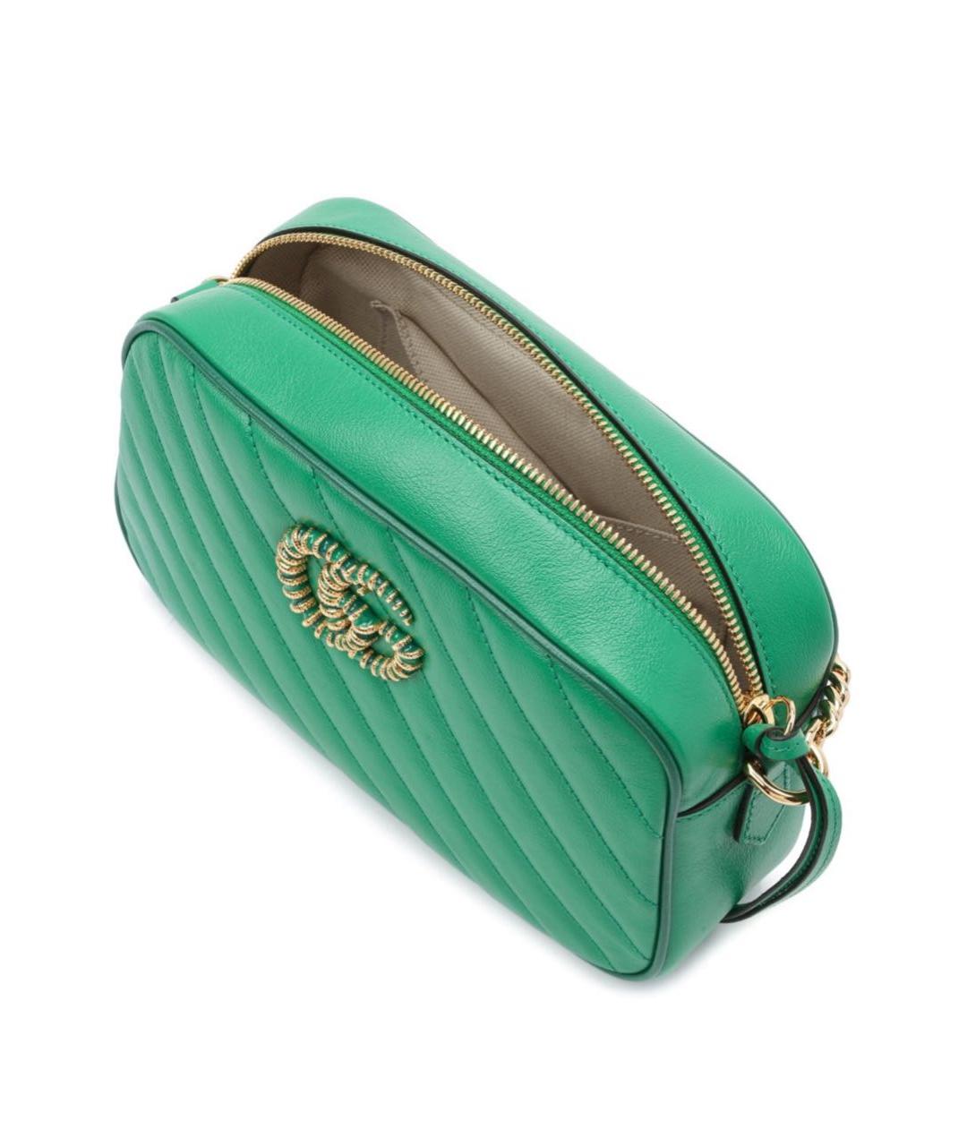 GUCCI Зеленая кожаная сумка через плечо, фото 2