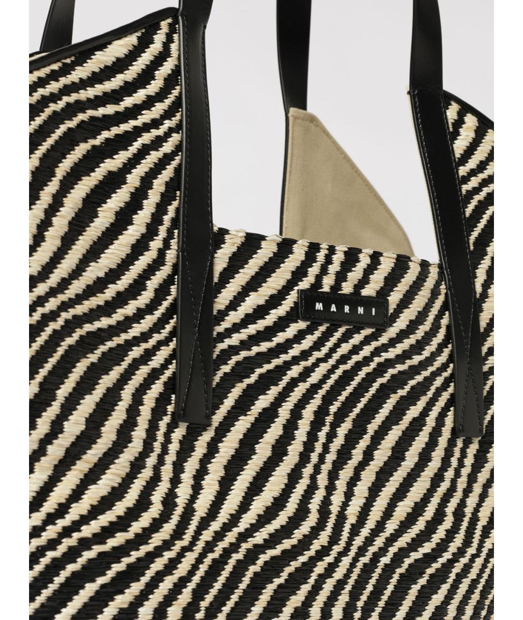 MARNI Черная синтетическая сумка тоут, фото 4