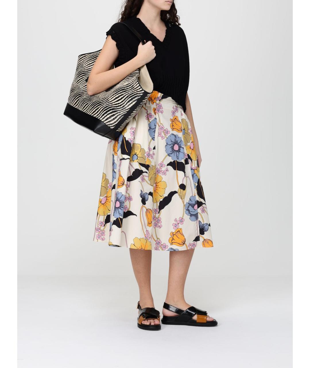 MARNI Черная синтетическая сумка тоут, фото 2