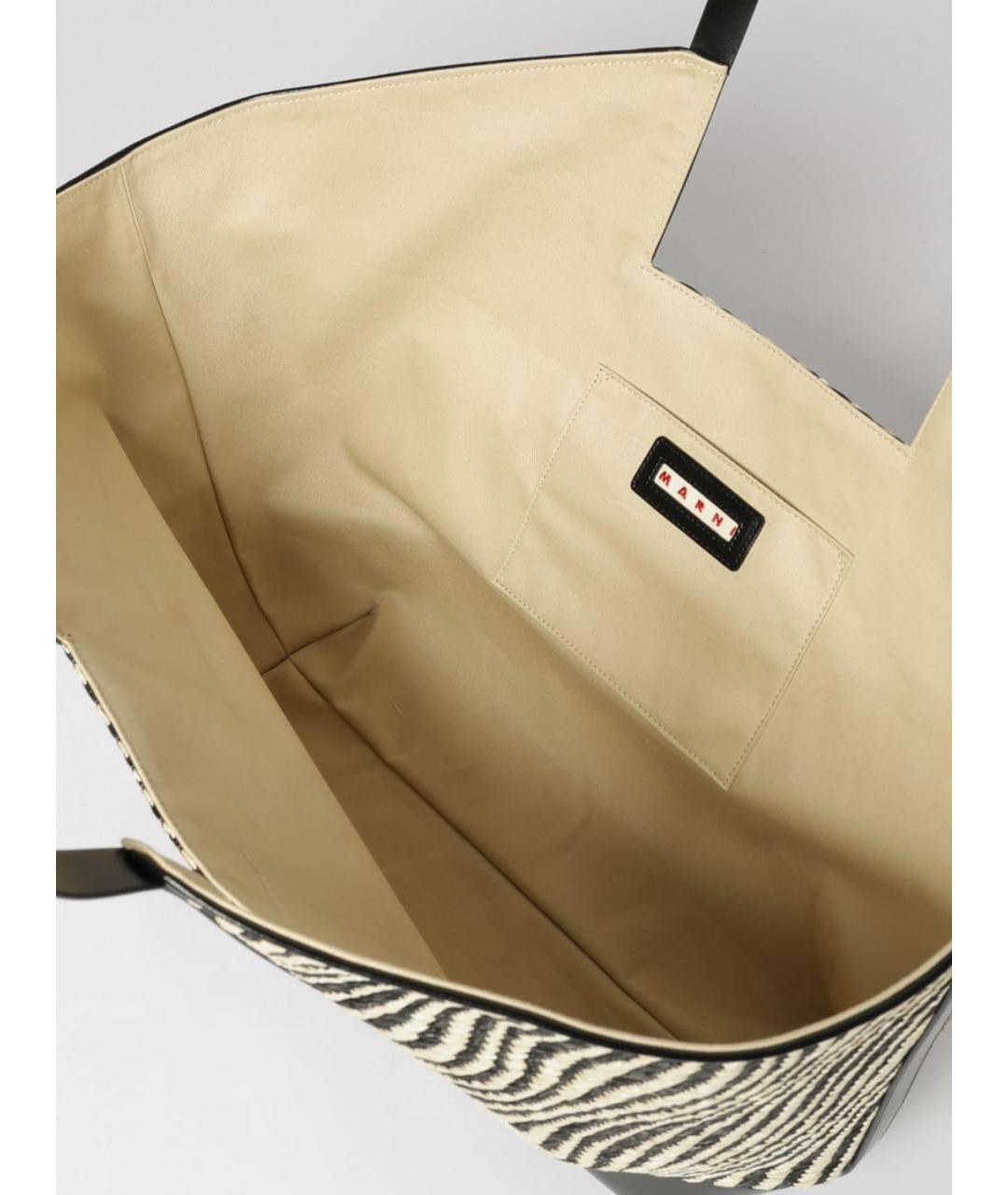 MARNI Черная синтетическая сумка тоут, фото 5