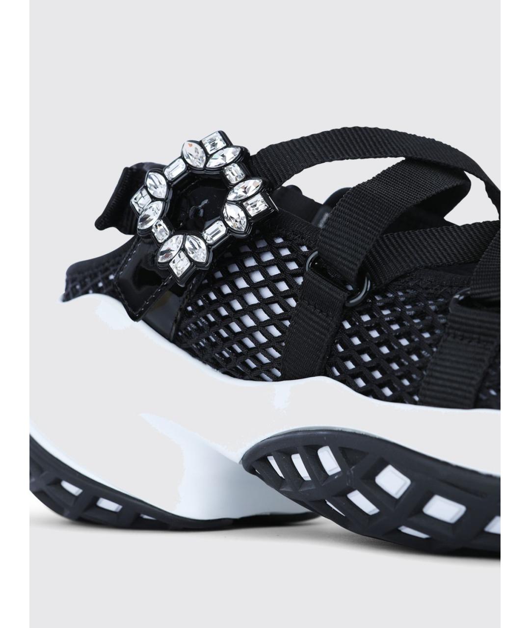 ROGER VIVIER Черные синтетические кроссовки, фото 4