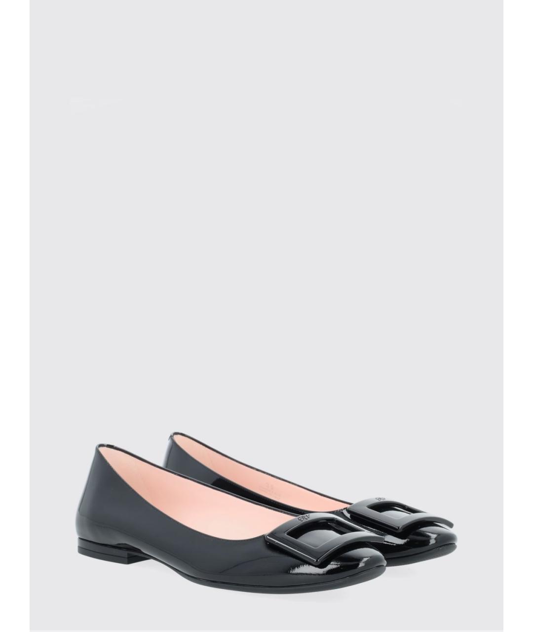 ROGER VIVIER Черные балетки из лакированной кожи, фото 2