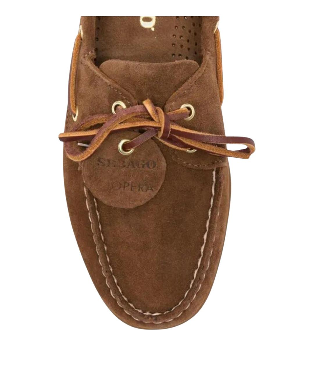 SEBAGO Коричневые замшевые лоферы, фото 4