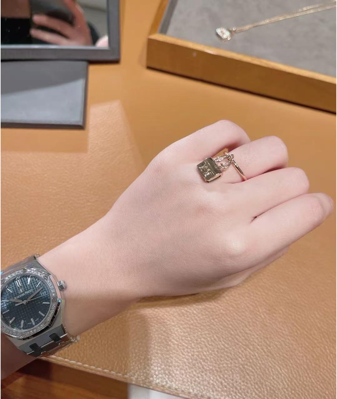 HERMES Золотое кольцо, фото 7