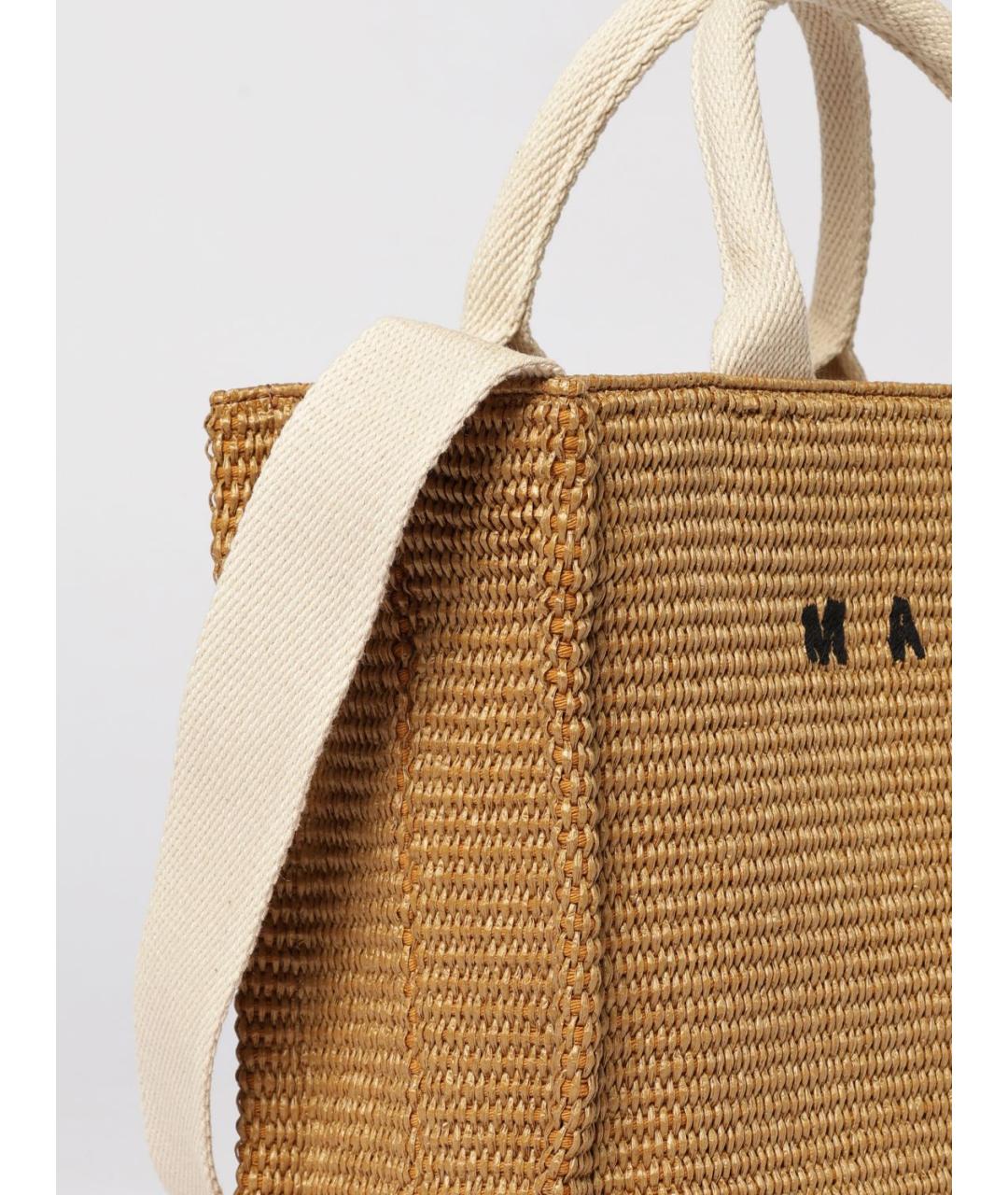 MARNI Бежевая хлопковая сумка тоут, фото 4