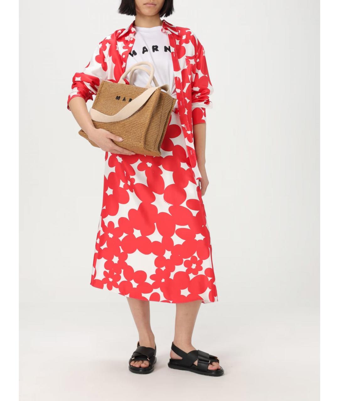 MARNI Бежевая хлопковая сумка тоут, фото 2