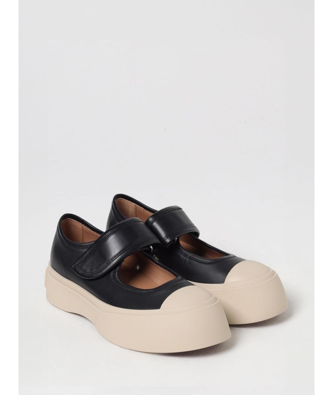 MARNI Черные кожаные балетки, фото 2