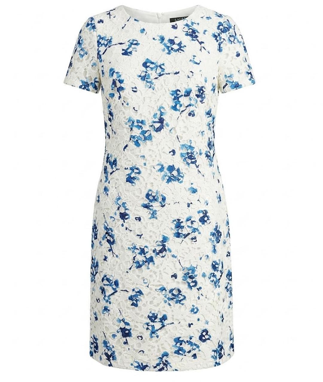 RALPH LAUREN Белое кружевное платье, фото 1